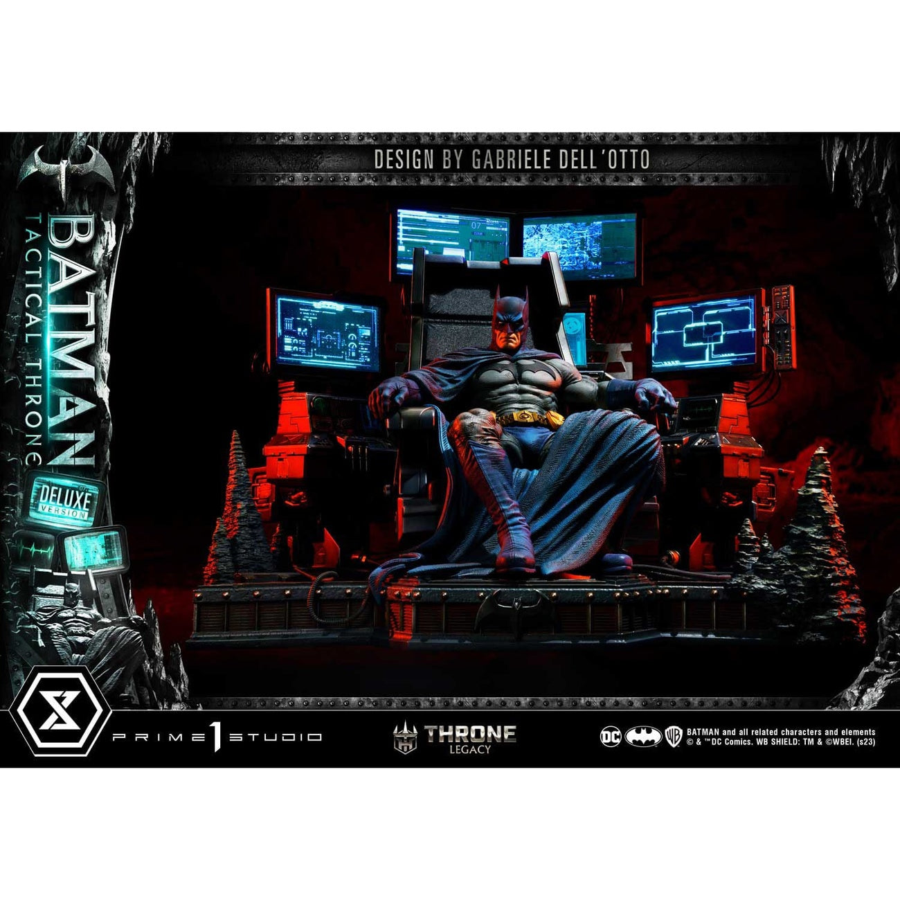 Productafbeelding DC Comics Throne Legacy Collection Statue 1/3 Batman Tactical Throne Deluxe Bonus Version 57 cm