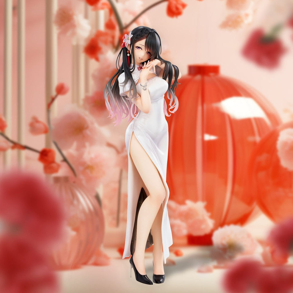 Productafbeelding Originele illustratie PVC-beeld Mai Okuma illustration Healing-Type White Chinese Dress Lady 26 cm