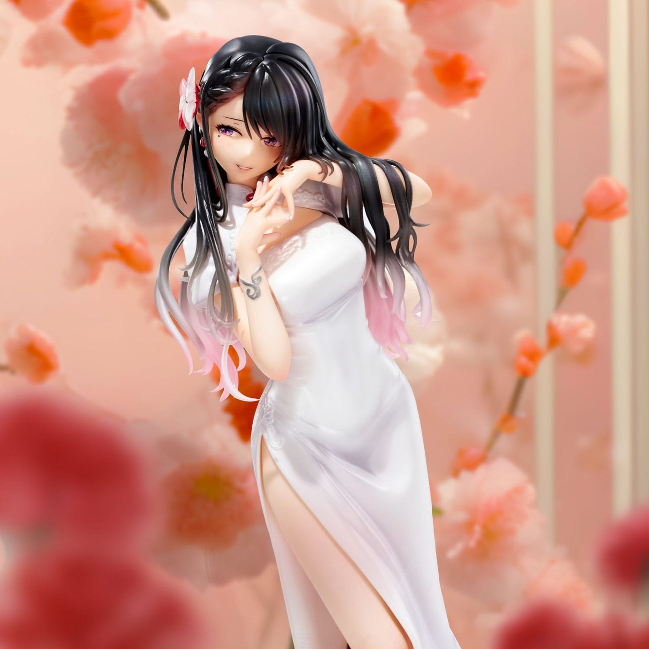 Productafbeelding Originele illustratie PVC-beeld Mai Okuma illustration Healing-Type White Chinese Dress Lady 26 cm