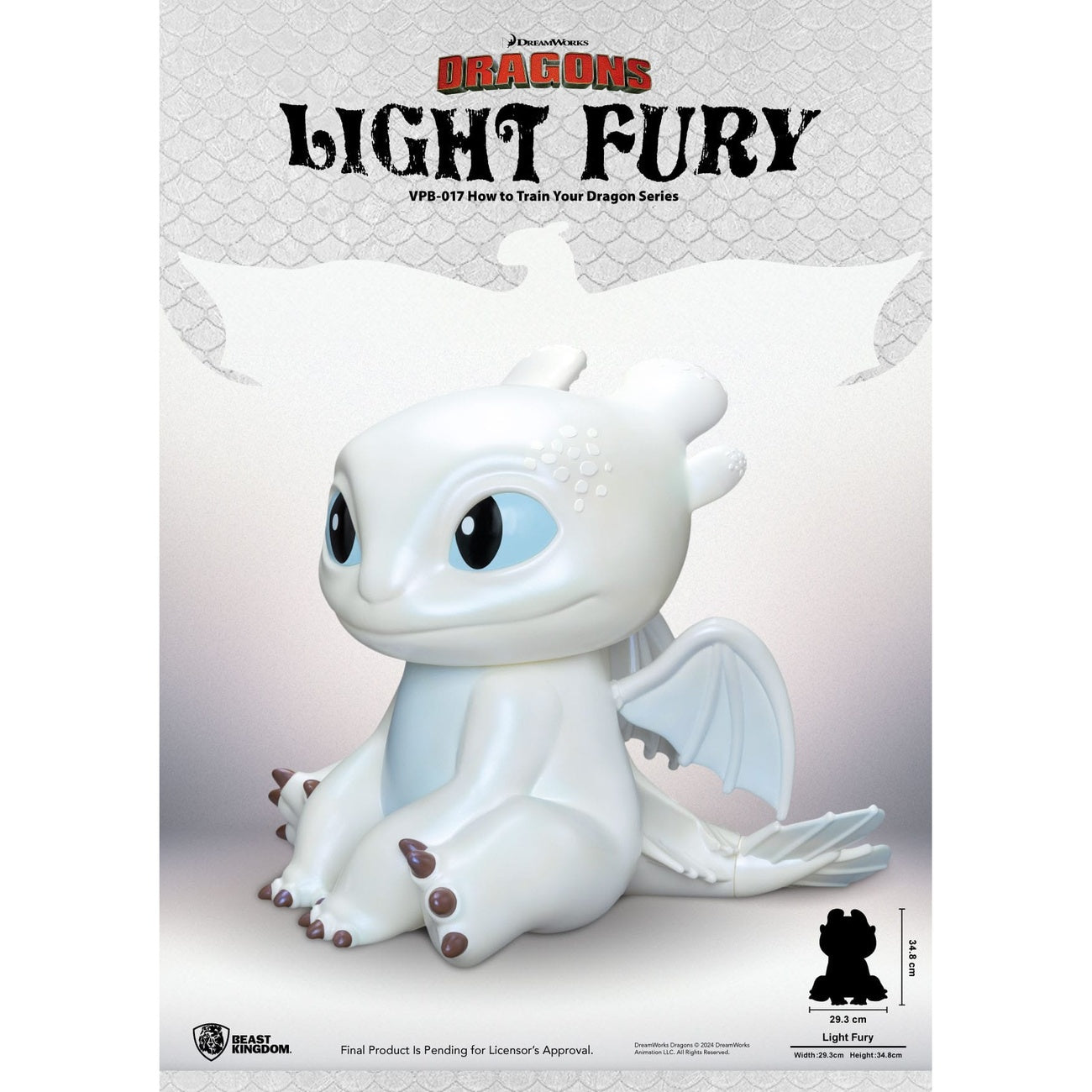 Productafbeelding How to Train Your Dragon Functionele Figuur Spaarpot Light Fury 35 cm