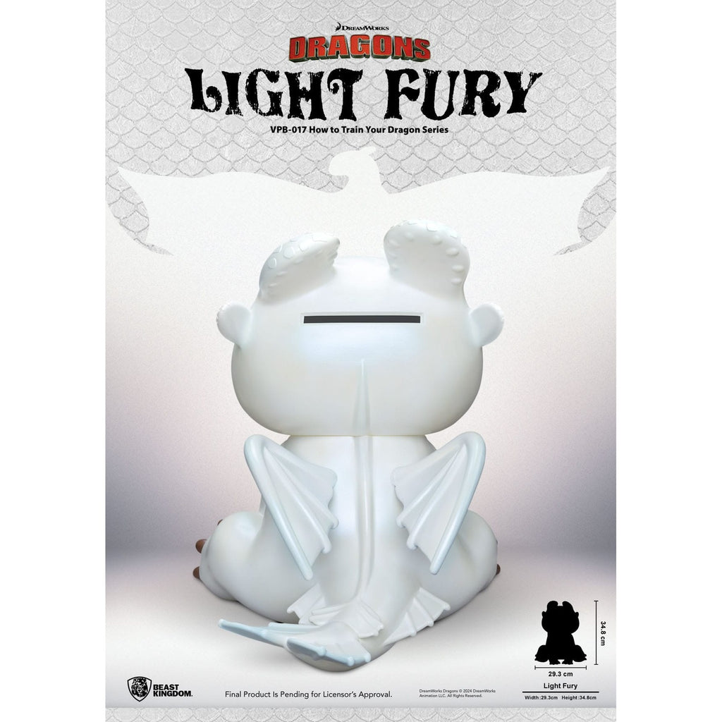 Productafbeelding How to Train Your Dragon Functionele Figuur Spaarpot Light Fury 35 cm