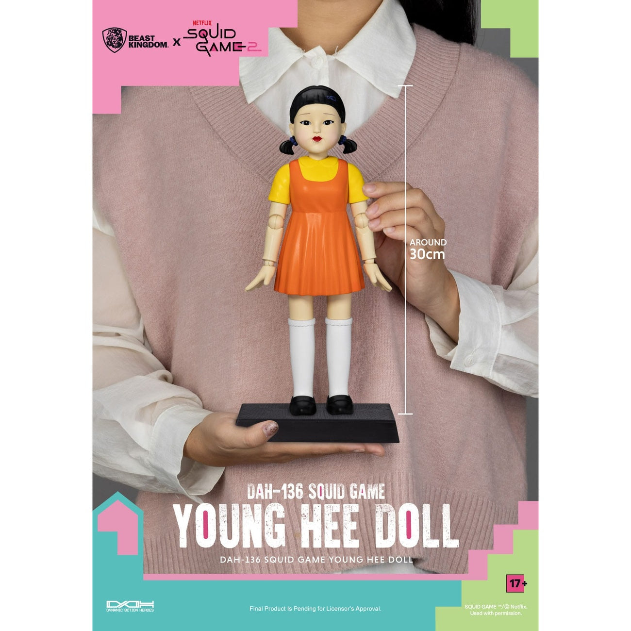 Productafbeelding Squid Game actiefiguur met geluid Young Hee Doll 30 cm