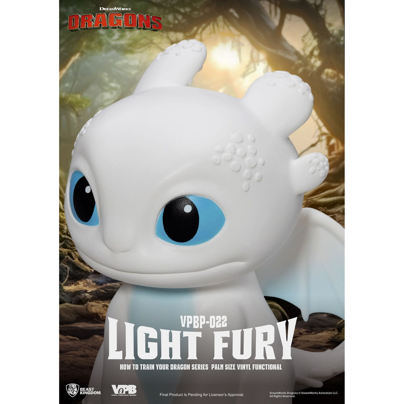 Productafbeelding How to Train Your Dragon Piggy Vinyl Spaarpot Light Fury 12 cm