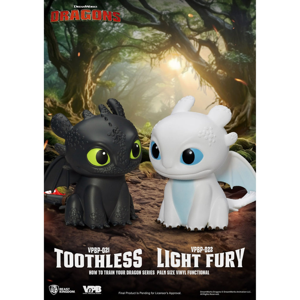 Productafbeelding How to Train Your Dragon Piggy Vinyl Spaarpot Light Fury 12 cm