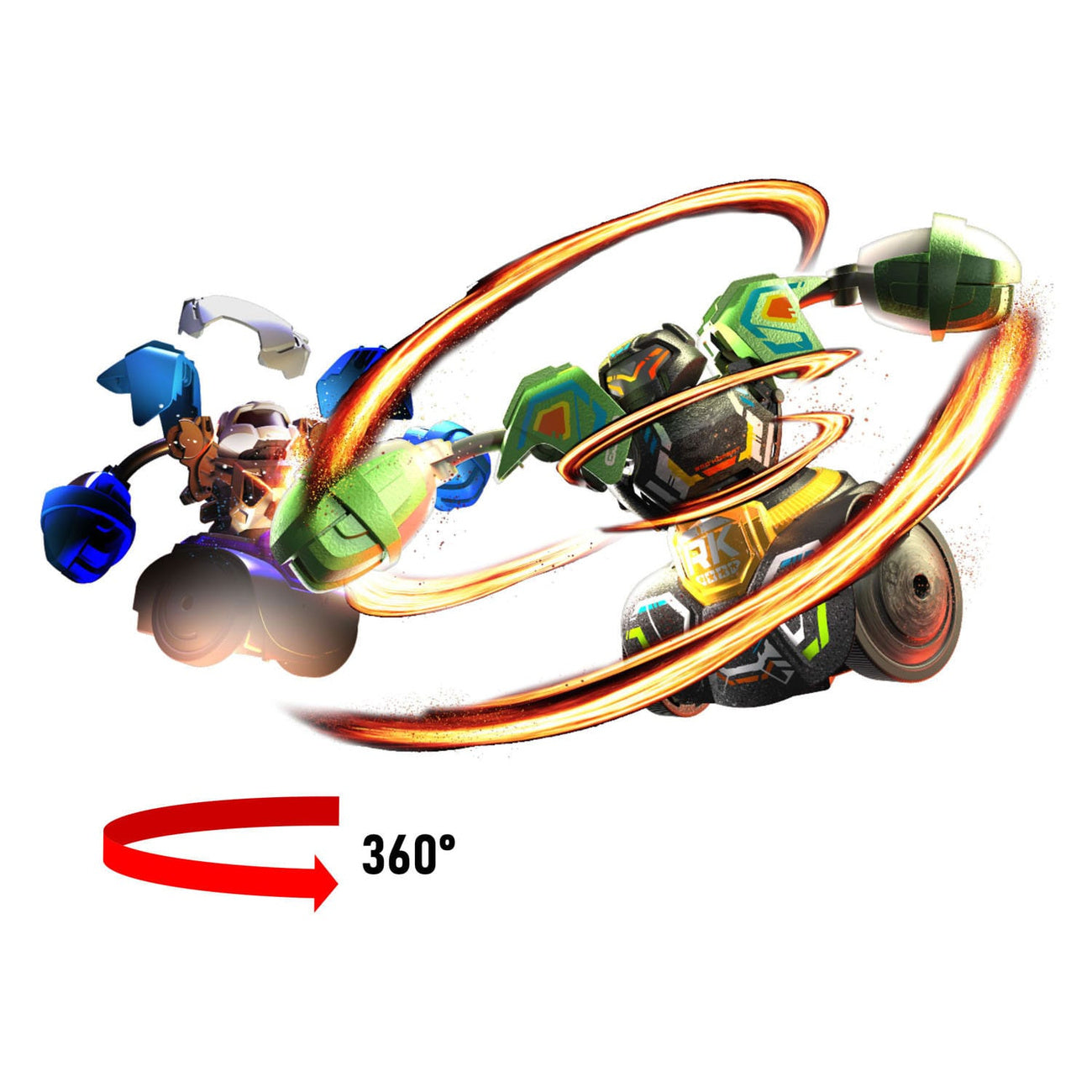 Productafbeelding Silverlit Robo Kombat Tornado Afstandsbediende Robots 2-Delige Set Groen/Blauw