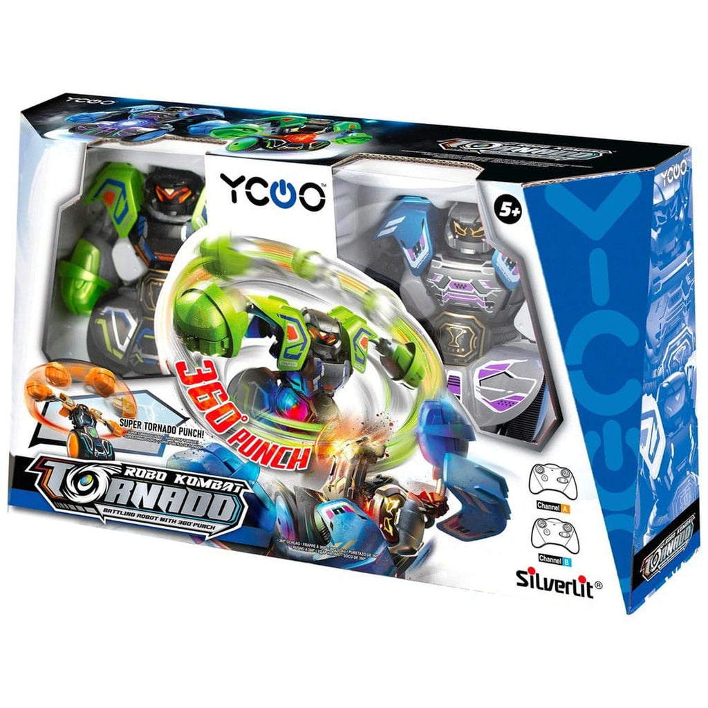 Productafbeelding Silverlit Robo Kombat Tornado Afstandsbediende Robots 2-Delige Set Groen/Blauw