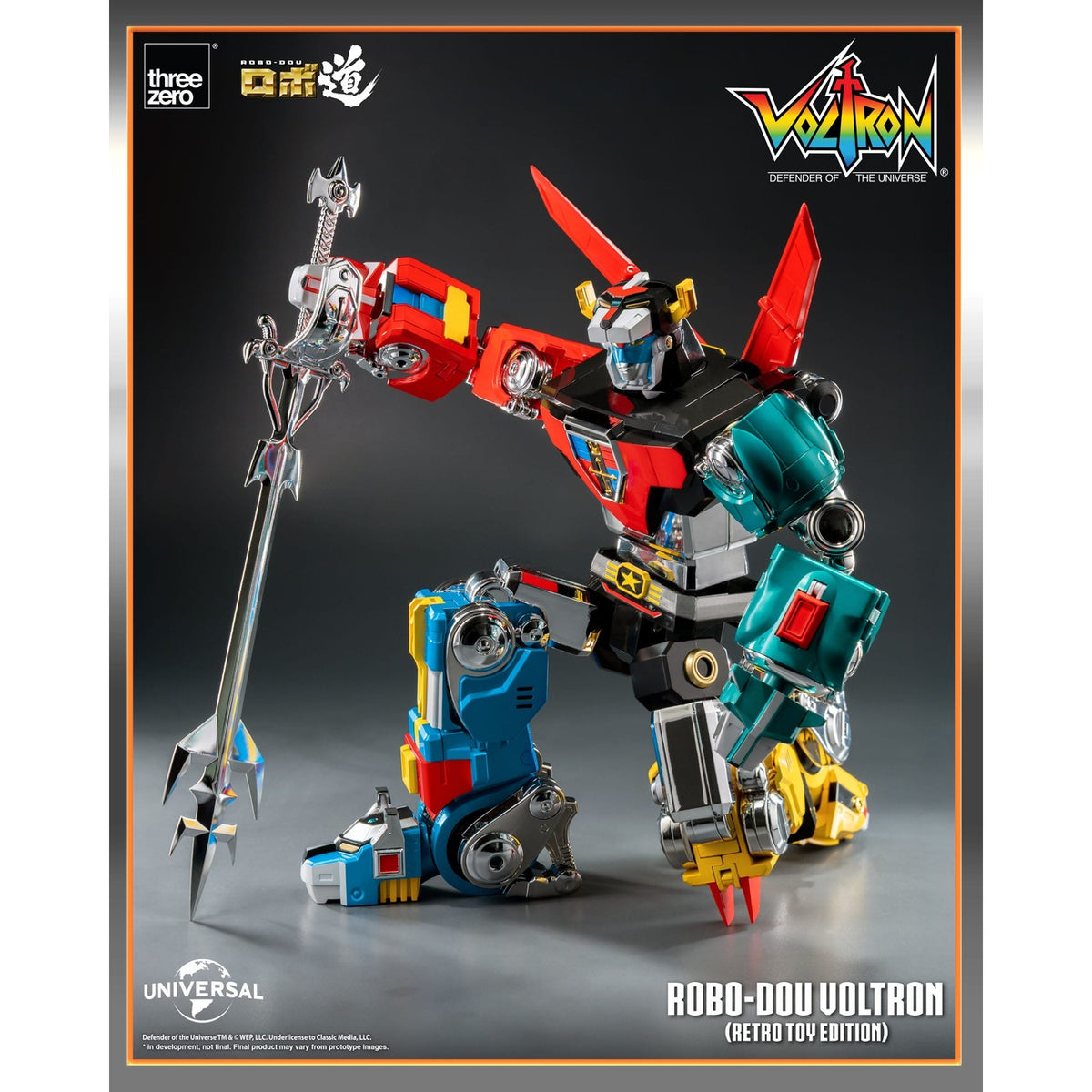 Productafbeelding Voltron: Defender of the Universe Robo-Dou actiefiguur Voltron Retro Toy Edition 27 cm