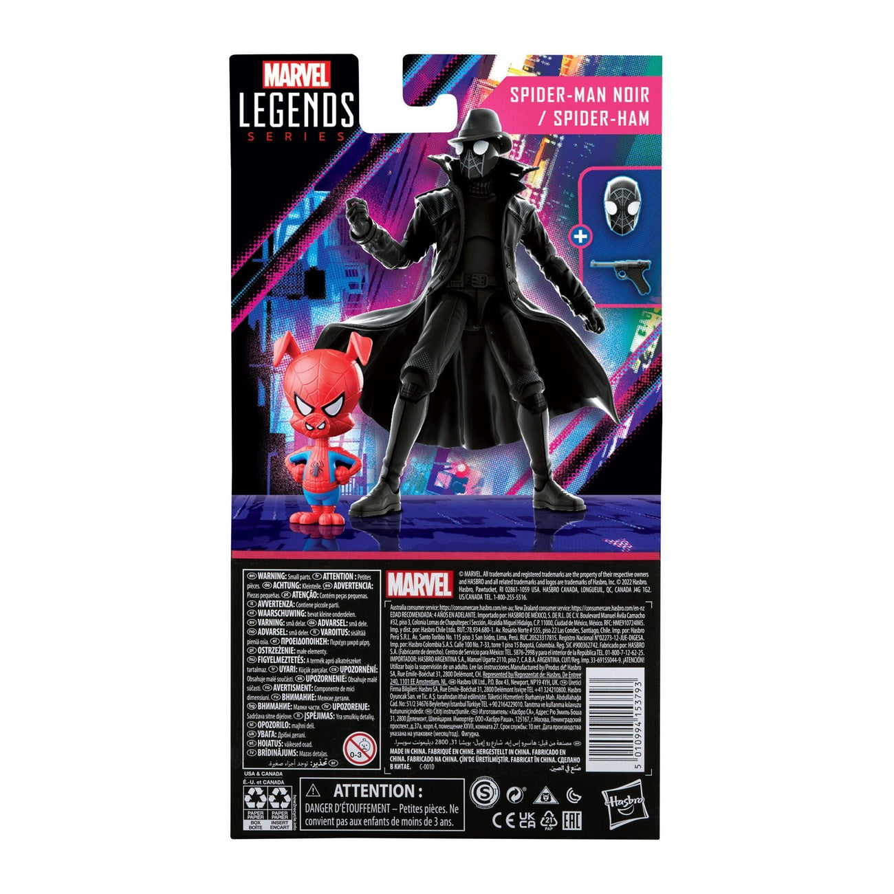 Productafbeelding Spider-Man: Into the Spider-Verse Marvel Legends actiefiguren 2-pack 2022 Spider-Man Noir & Spider-Ham 15 cm