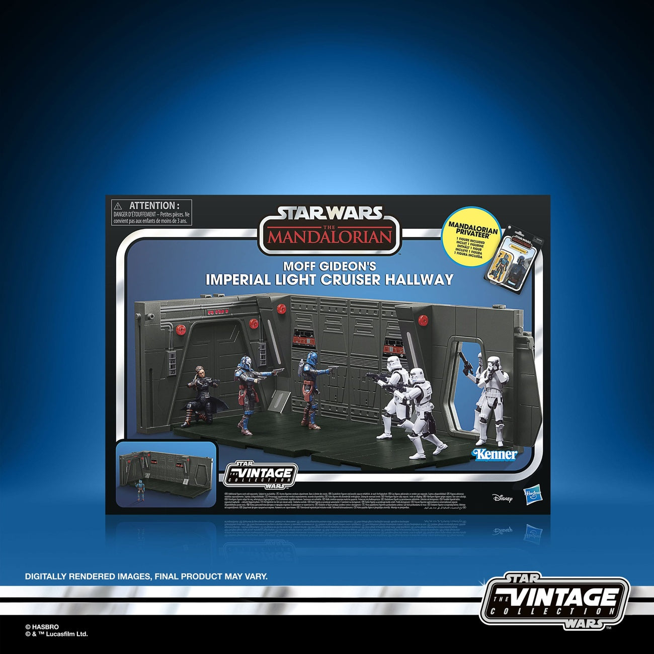 Productafbeelding Star Wars: The Mandalorian Vintage Collection Moff Gideons Imperial Light Cruiser Hallway met Mandalorian Privateer Act