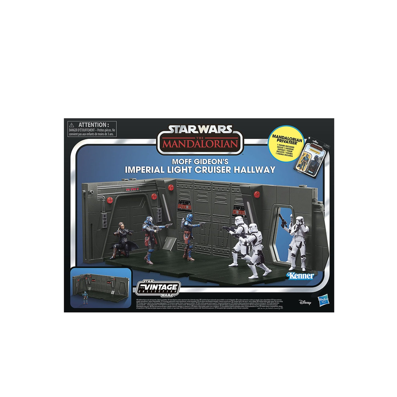 Productafbeelding Star Wars: The Mandalorian Vintage Collection Moff Gideons Imperial Light Cruiser Hallway met Mandalorian Privateer Act