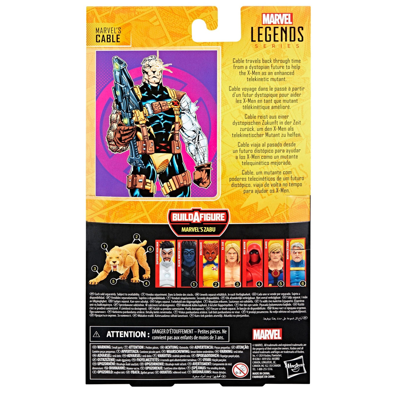Productafbeelding Marvel Legends Actiefiguur Marvel's Cable (BAF: Marvel's Zabu) 15 cm