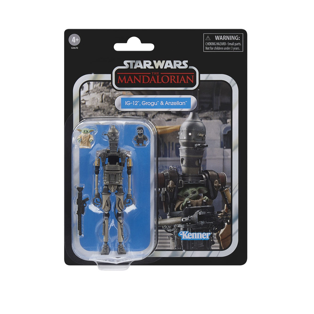 Productafbeelding Star Wars: The Mandalorian Vintage Collection Actiefiguren 3-pack IG-12, Grogu & Anzellan 10 cm