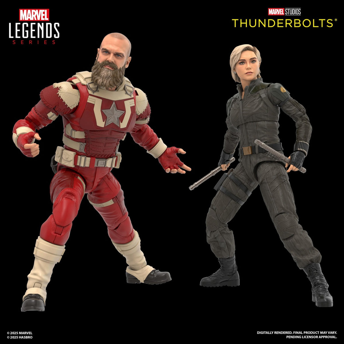 Productafbeelding Thunderbolts Marvel Legends actiefiguren 2-pack Yelena Belova & Red Guardian 15 cm