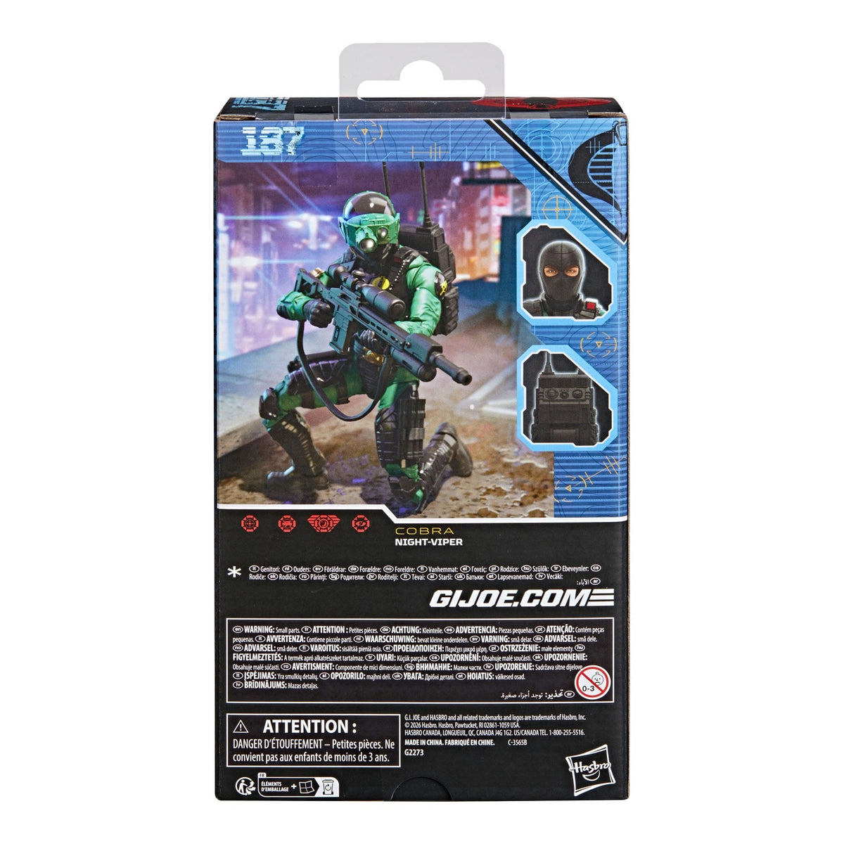 Productafbeelding G.I. Joe Classified Series Actiefiguur Night-Viper 15 cm