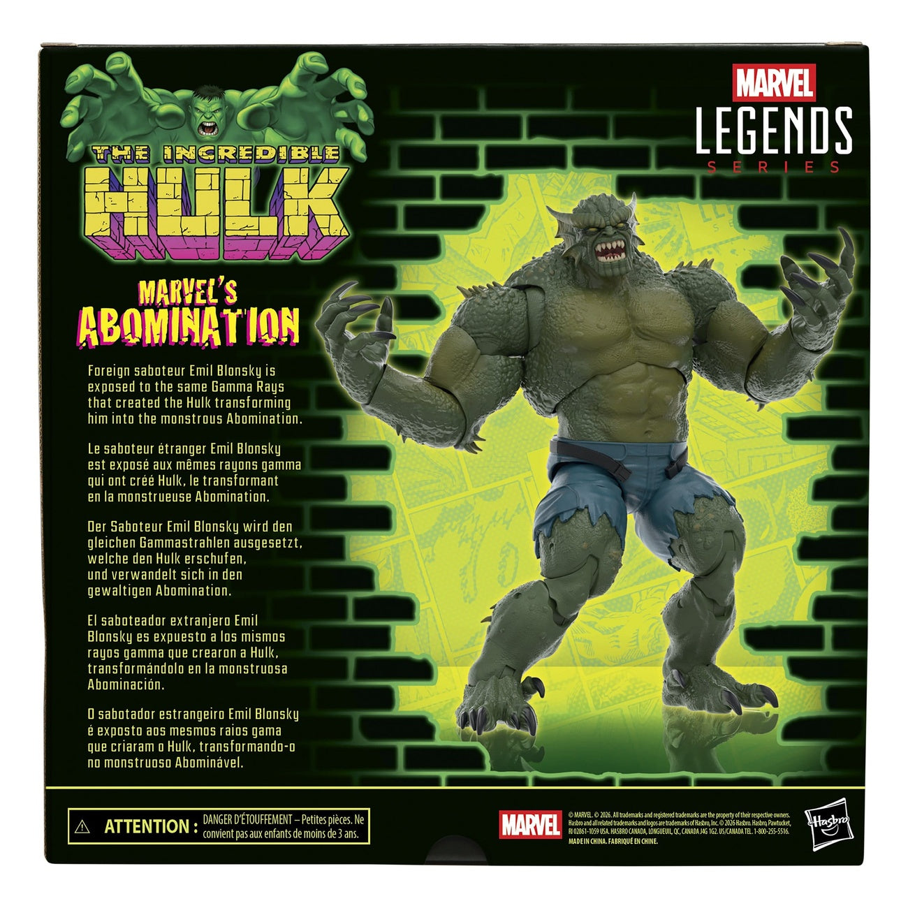 Productafbeelding The Incredible Hulk Marvel Legends actiefiguur Marvel's Abomination 15 cm