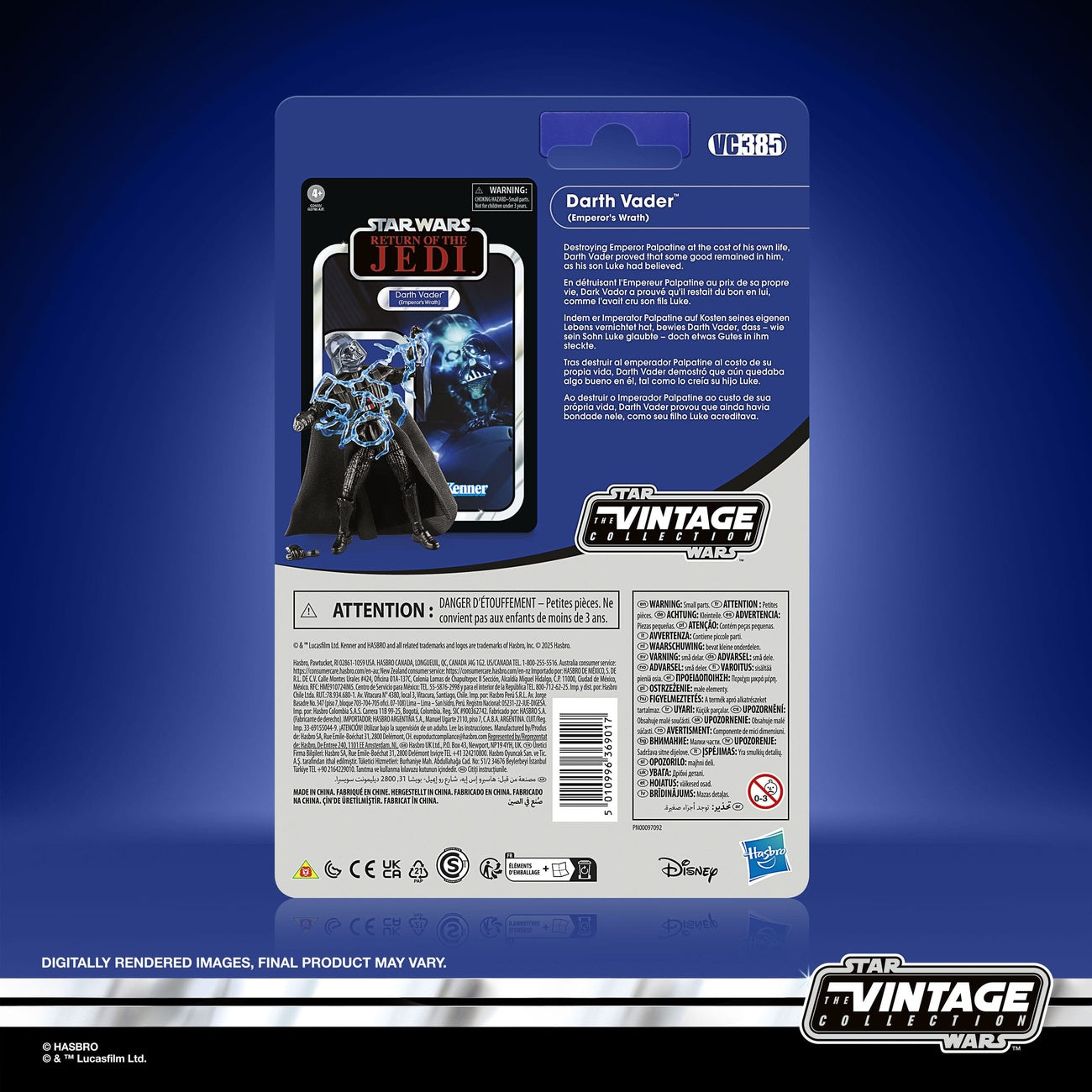 Productafbeelding Star Wars Episode VI Vintage Collection Actiefiguur Darth Vader (Emperor's Wrath) 10 cm