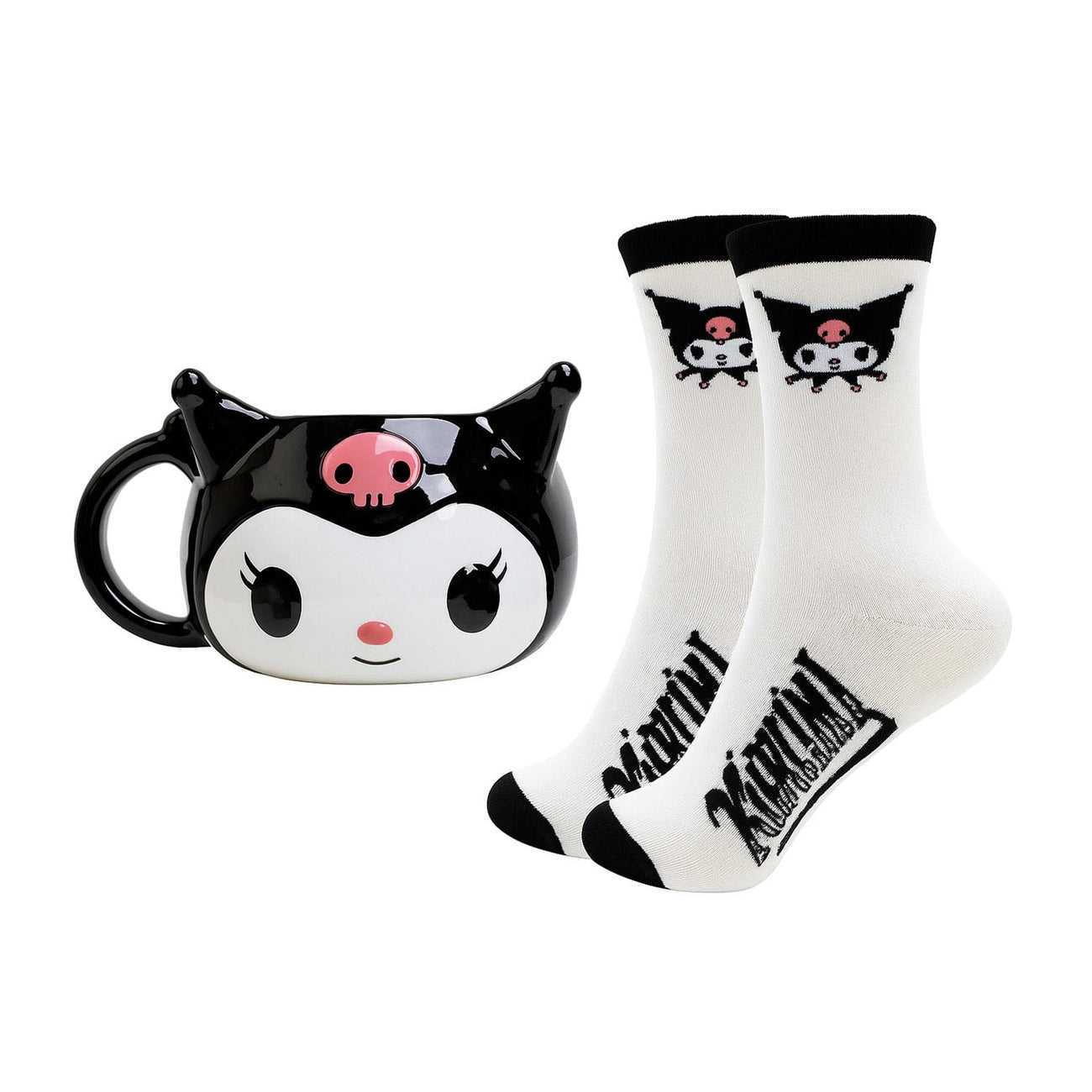 Productafbeelding Sanrio Set 3D Mok en Sokken Kuromi