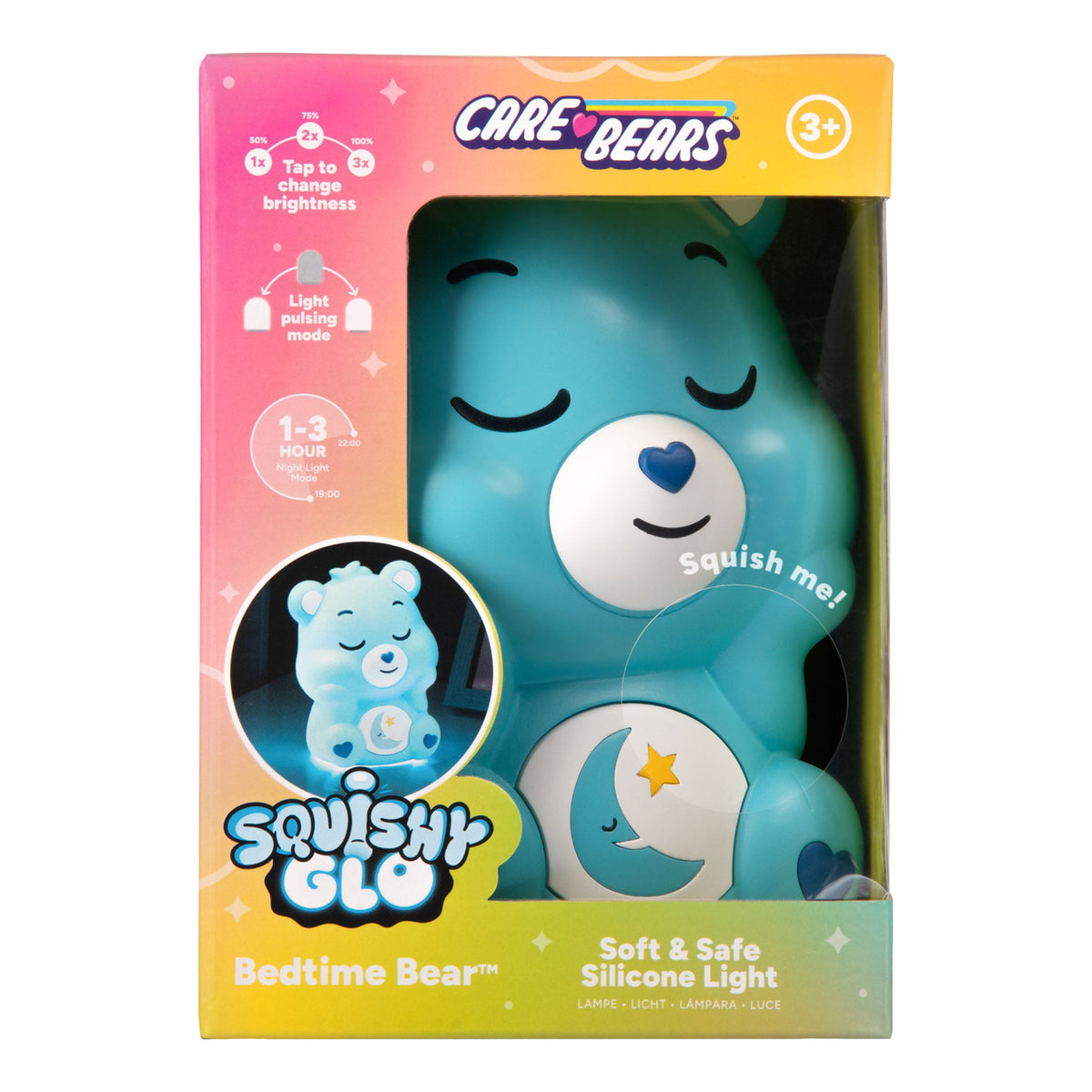 Productafbeelding Troetelbeertjes Squishy Glo siliconenlamp Slaapbeertje 15 cm