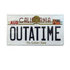 Product image Back to the Future Metal Sign Outatime DeLorean License Plate
