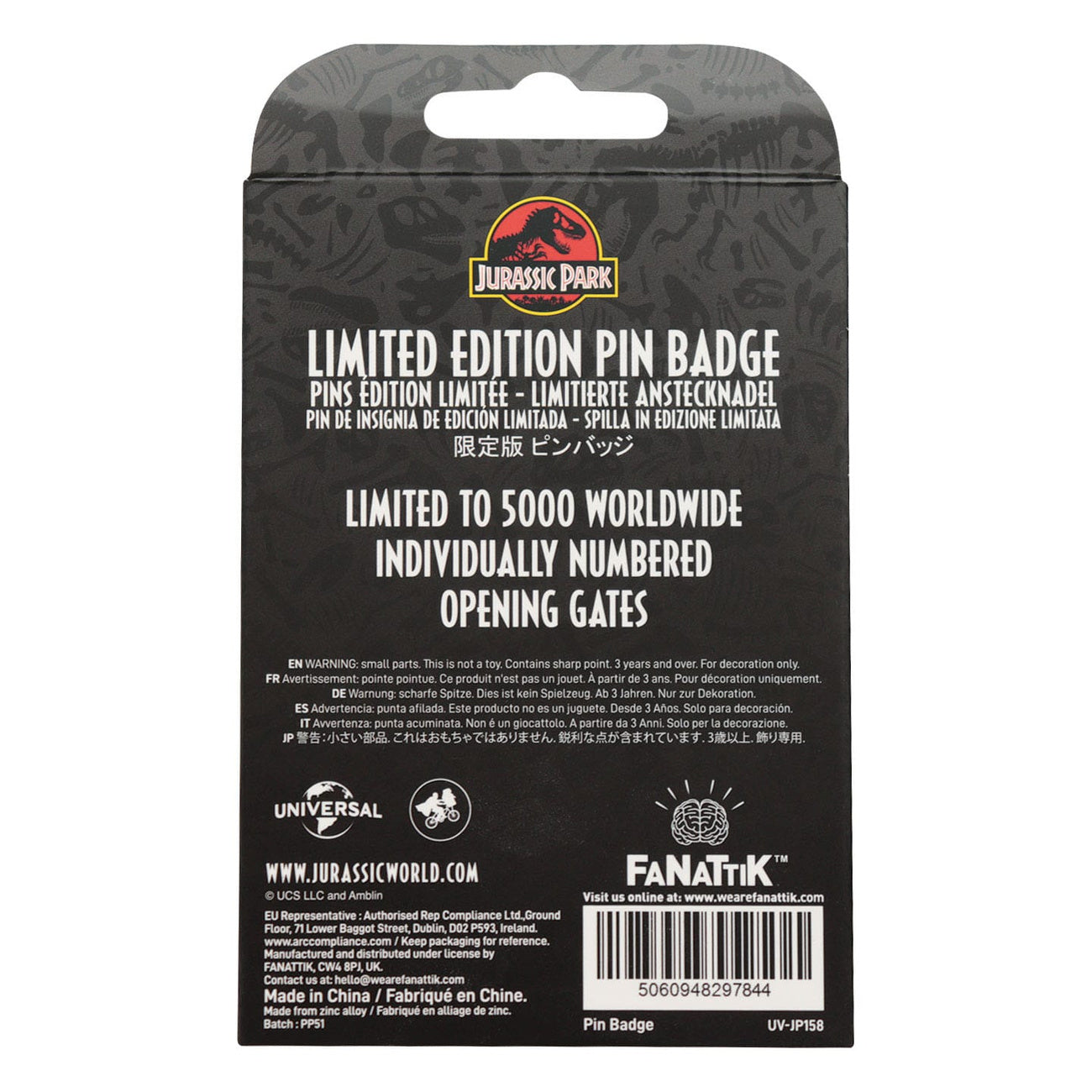 Productafbeelding Jurassic Park Pin Gates Hinged