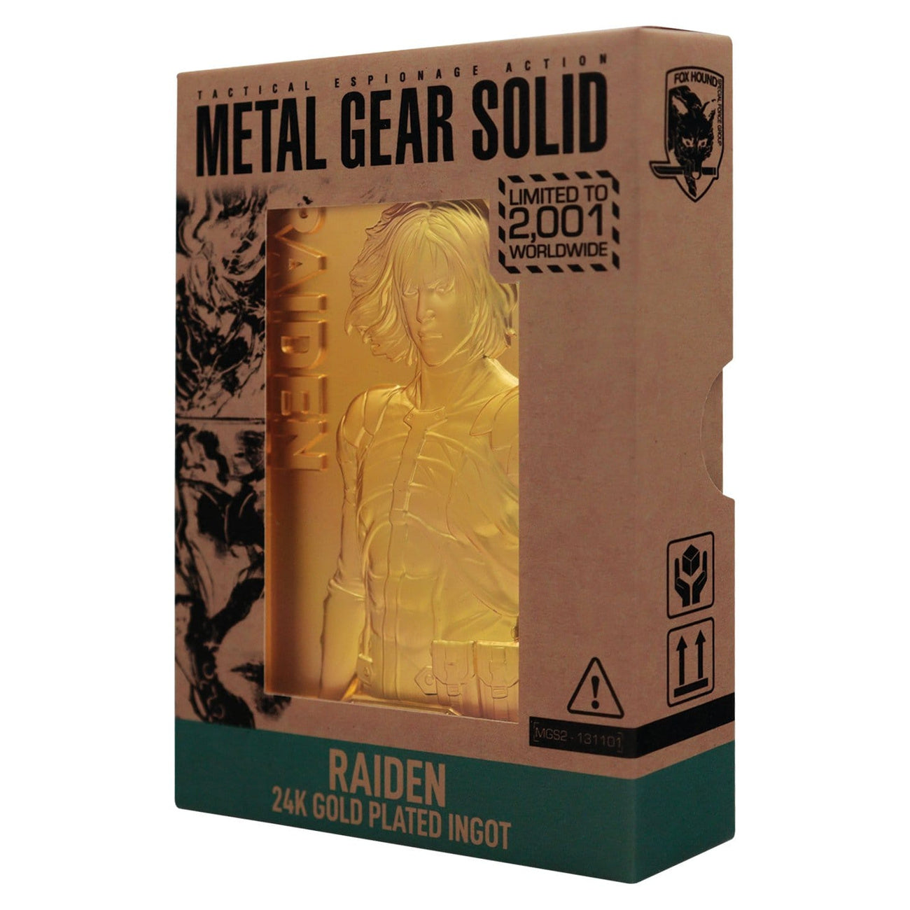 Productafbeelding Metal Gear Solid 2 Metalen Staaf Raiden 24k Gold Plated Limited Edition