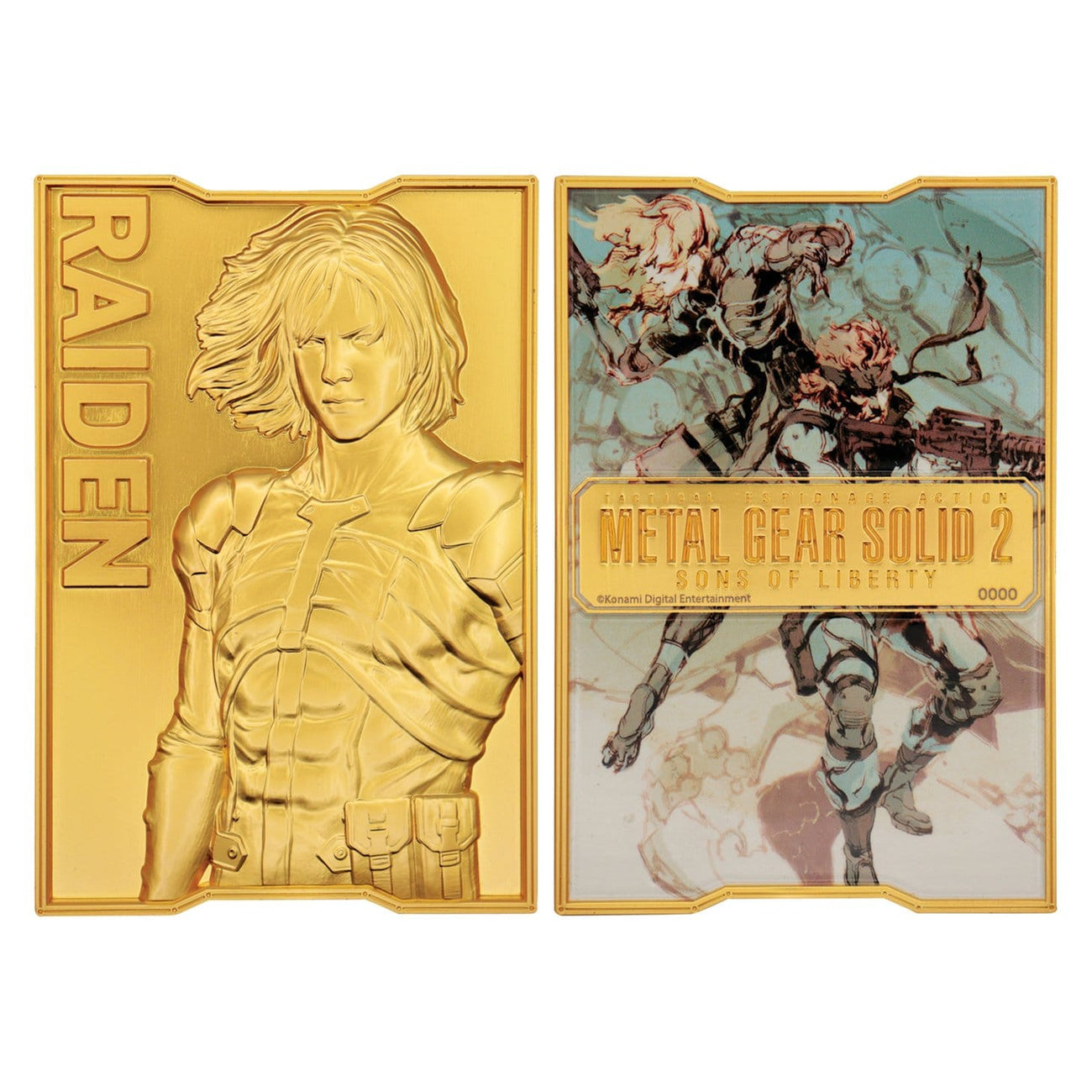 Productafbeelding Metal Gear Solid 2 Metalen Staaf Raiden 24k Gold Plated Limited Edition