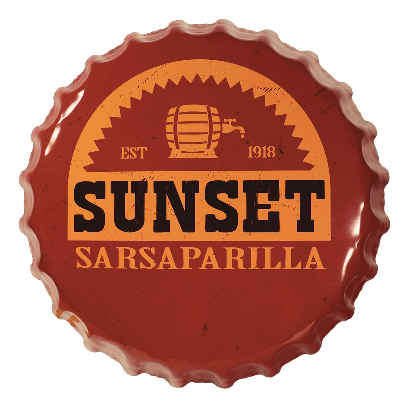 Productafbeelding Fallout Metalen Bord Sunset Sarsaparilla Bottle Cap