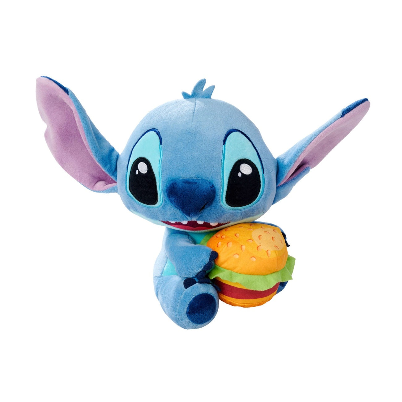 Productafbeelding Lilo & Stitch knuffelfiguur Stitch met burger 25 cm