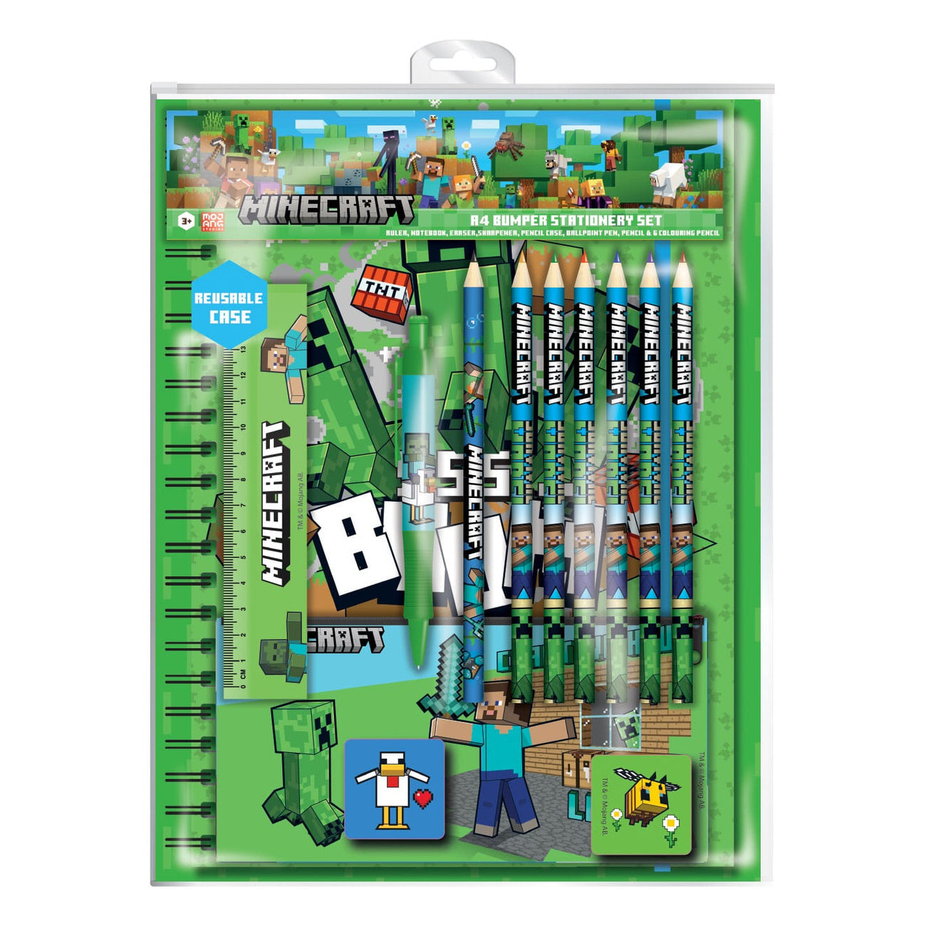 Productafbeelding Minecraft 12-delige schrijset A4 Bumper
