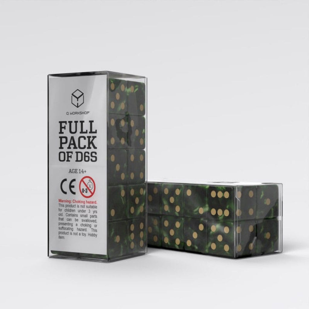 Productafbeelding Q Workshop Dobbelstenenset Full Pack D6 Groen (20)