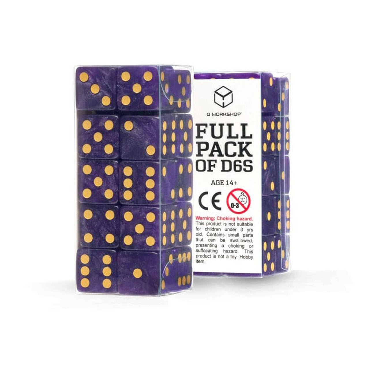 Productafbeelding Q Workshop Dobbelstenen Set Full Pack D6 Shimmering Purple (20)
