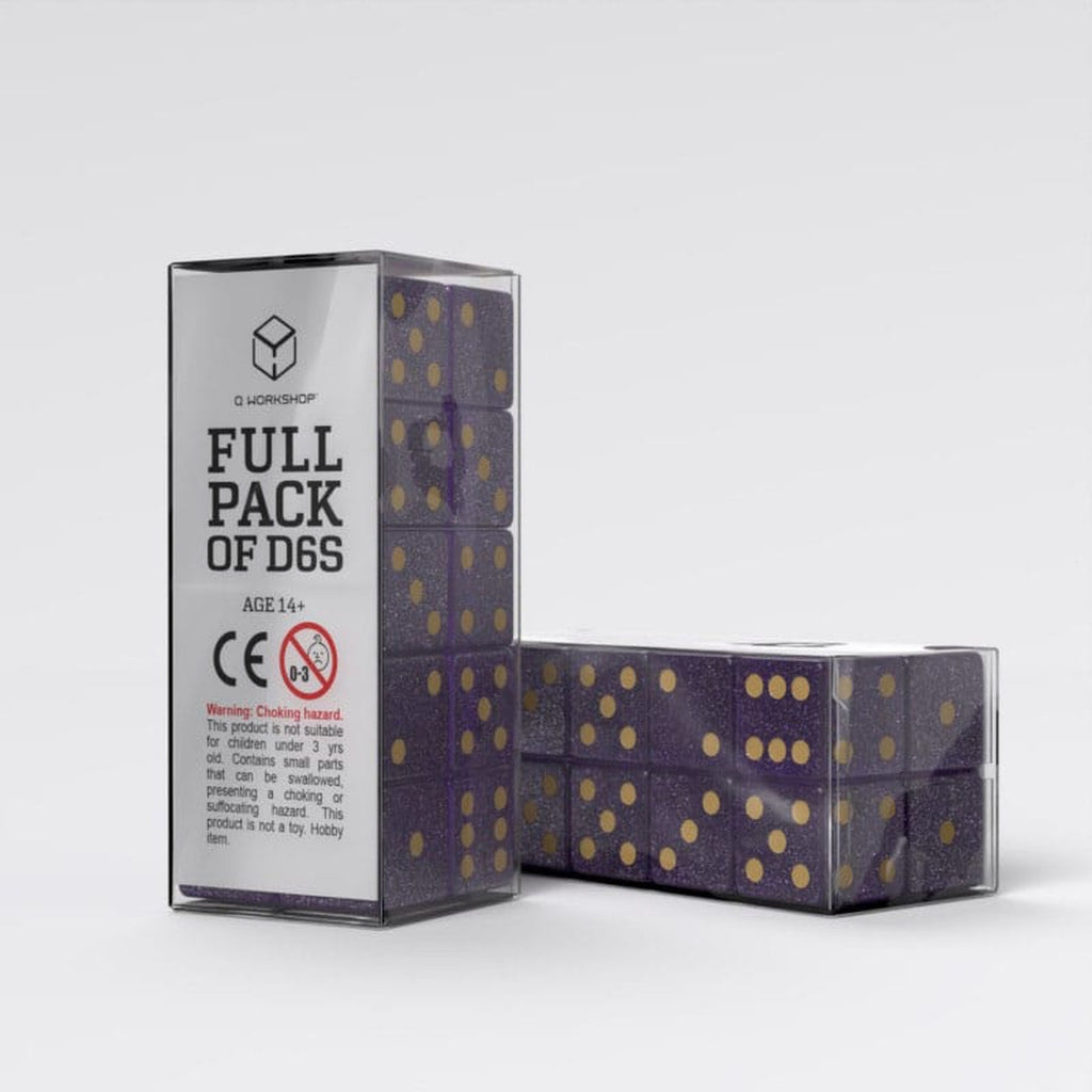 Productafbeelding Q Workshop Dobbelstenen Set Full Pack D6 Shimmering Purple (20)