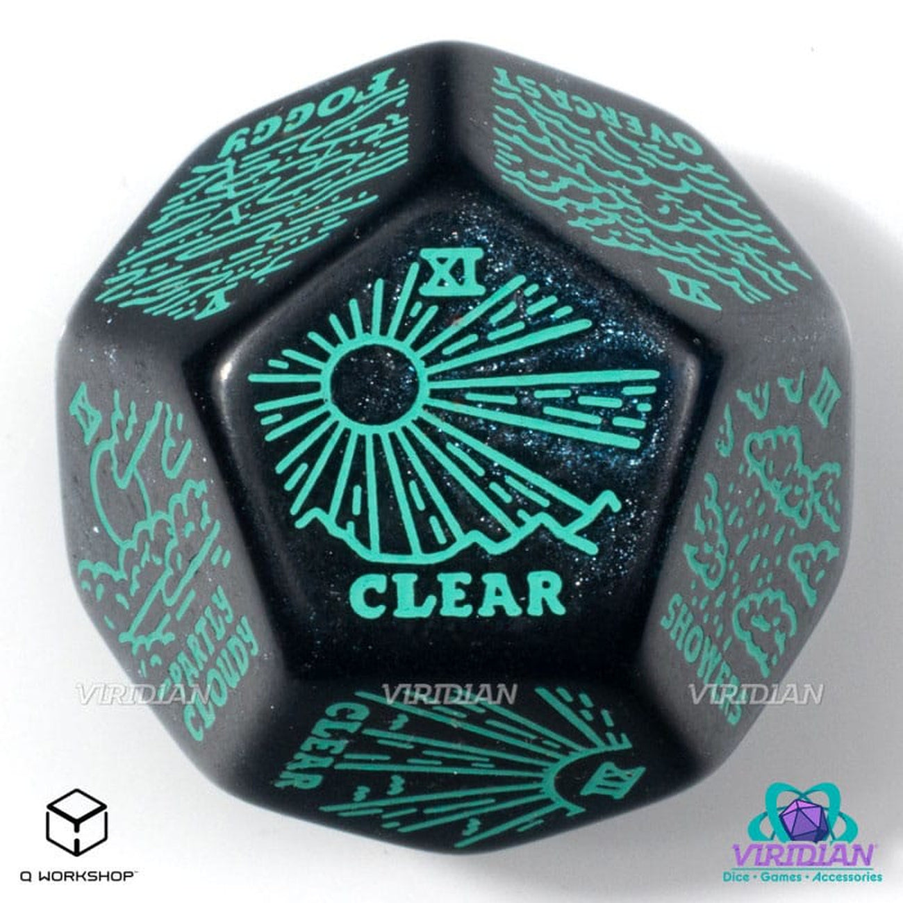 Product image Viridian Dice Jumbo Weather Generator Die D12 Turquoise