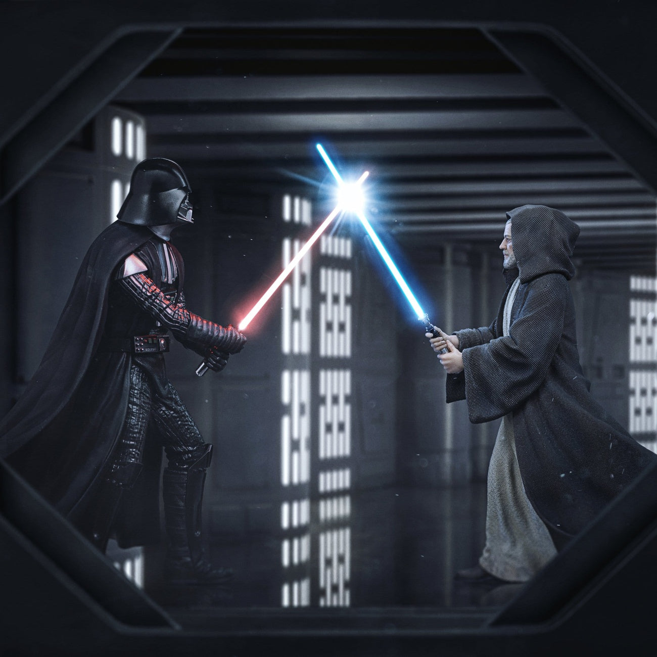 Productafbeelding Star Wars Deluxe Art Scale Statue 1/10 Darth Vader vs Obi-Wan Kenobi (CCXP Exclusive 2025) 24 cm