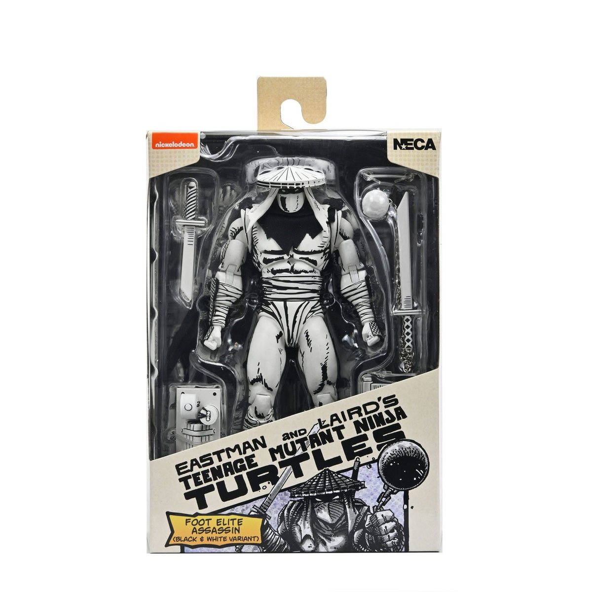 Productafbeelding Teenage Mutant Ninja Turtles Actiefiguur Foot Assassin Zwart-wit 18 cm