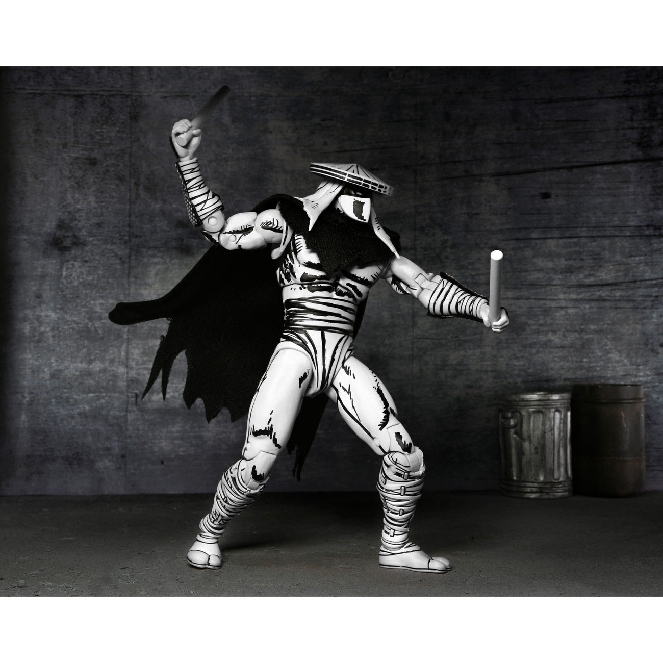 Productafbeelding Teenage Mutant Ninja Turtles Actiefiguur Foot Assassin Zwart-wit 18 cm