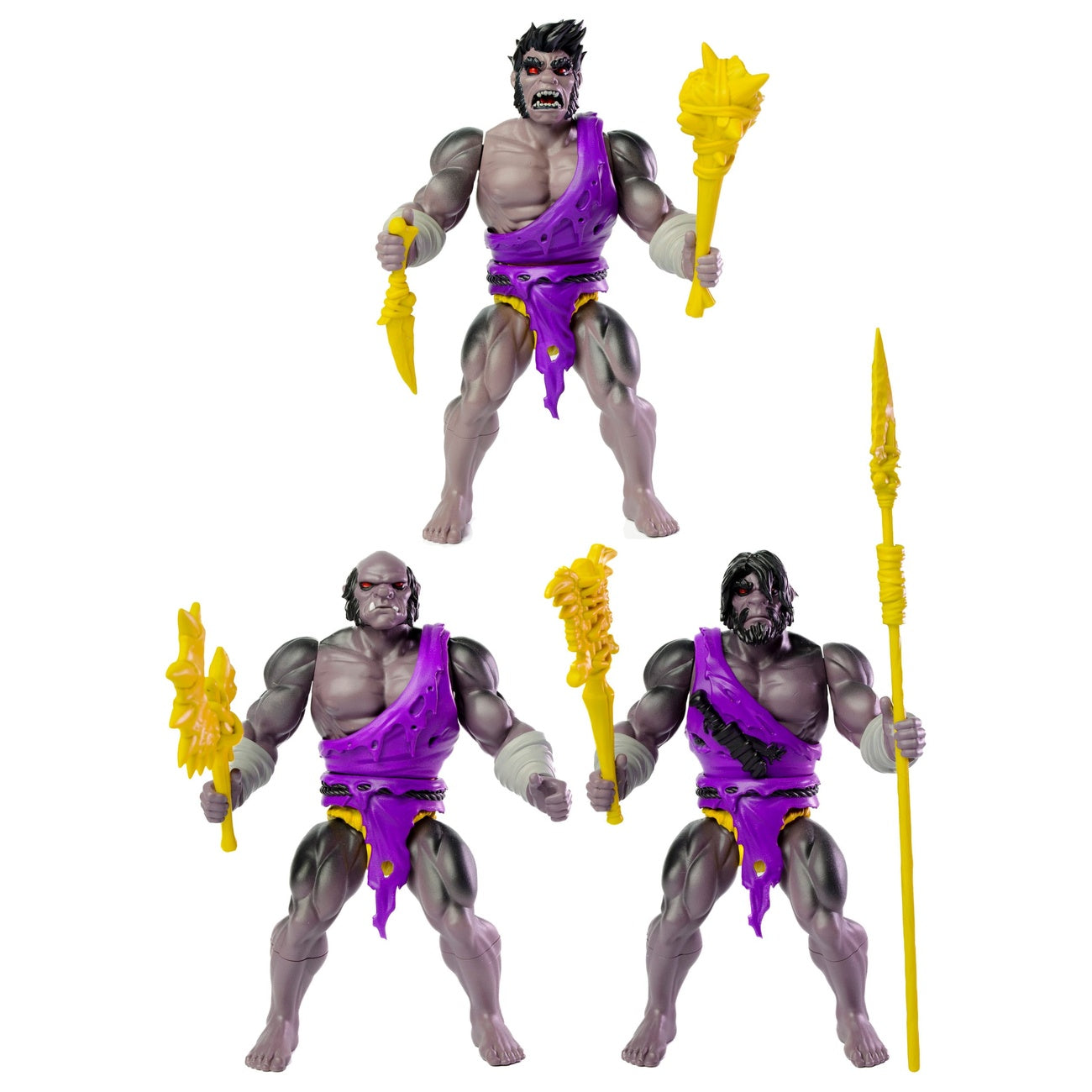 Productafbeelding Legends of Dragonore Wave 2: Dragon Hunt – Actiefiguren 3-pack Brukteror Cave Men 14 cm