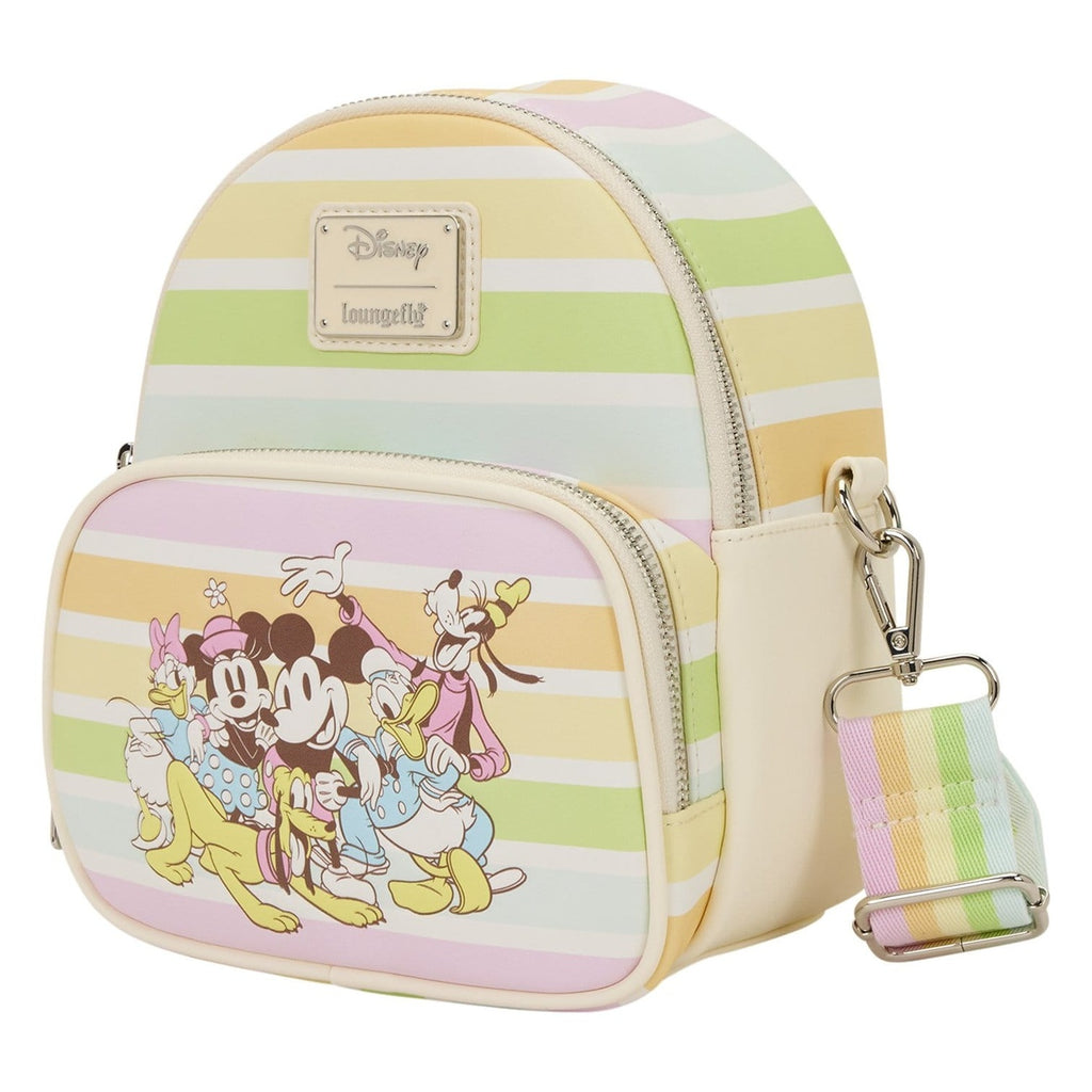 Productafbeelding Disney by Loungefly schoudertas Mickey and Friends Rainbow Stripes