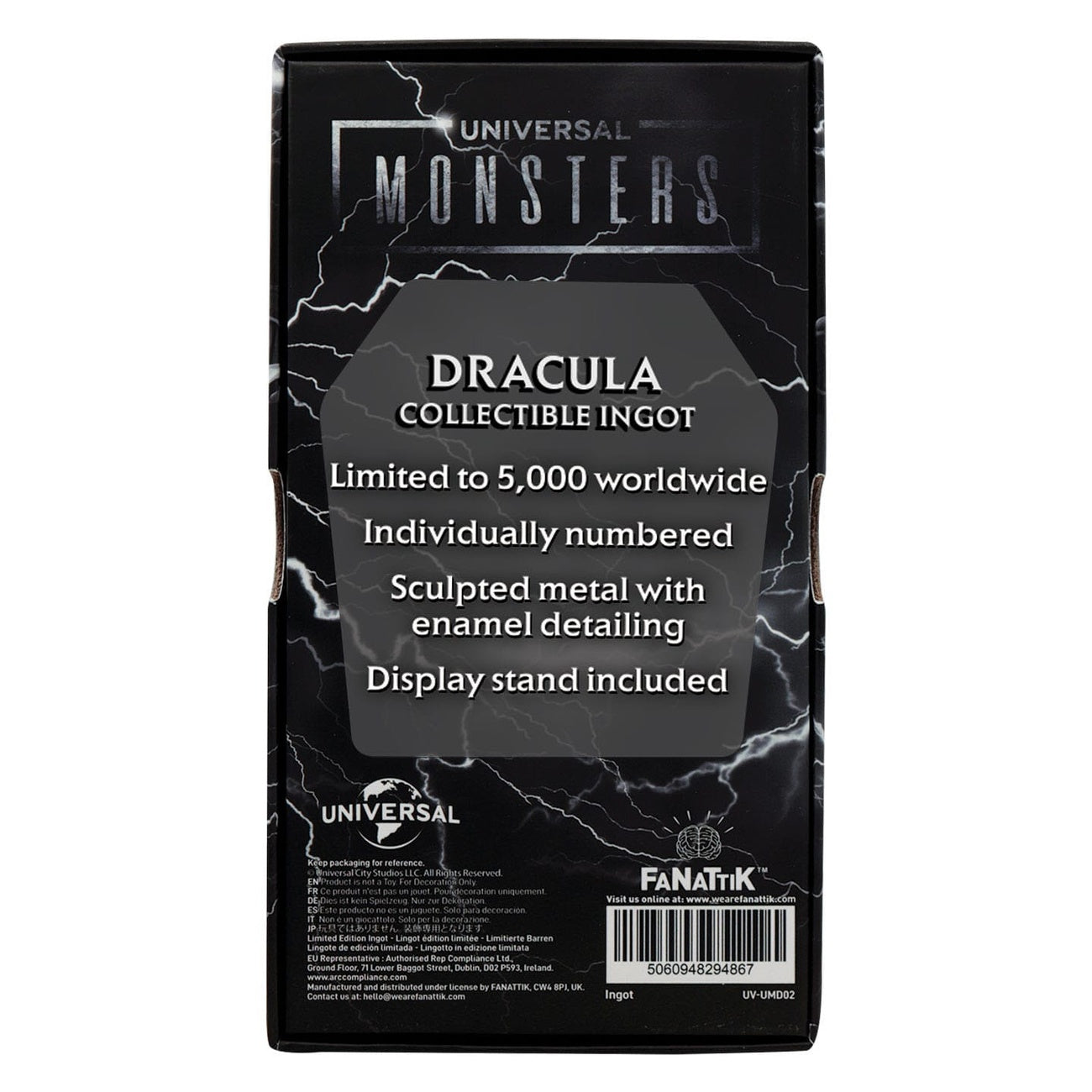 Productafbeelding Universal Monsters Metalen Baar Dracula Limited Edition