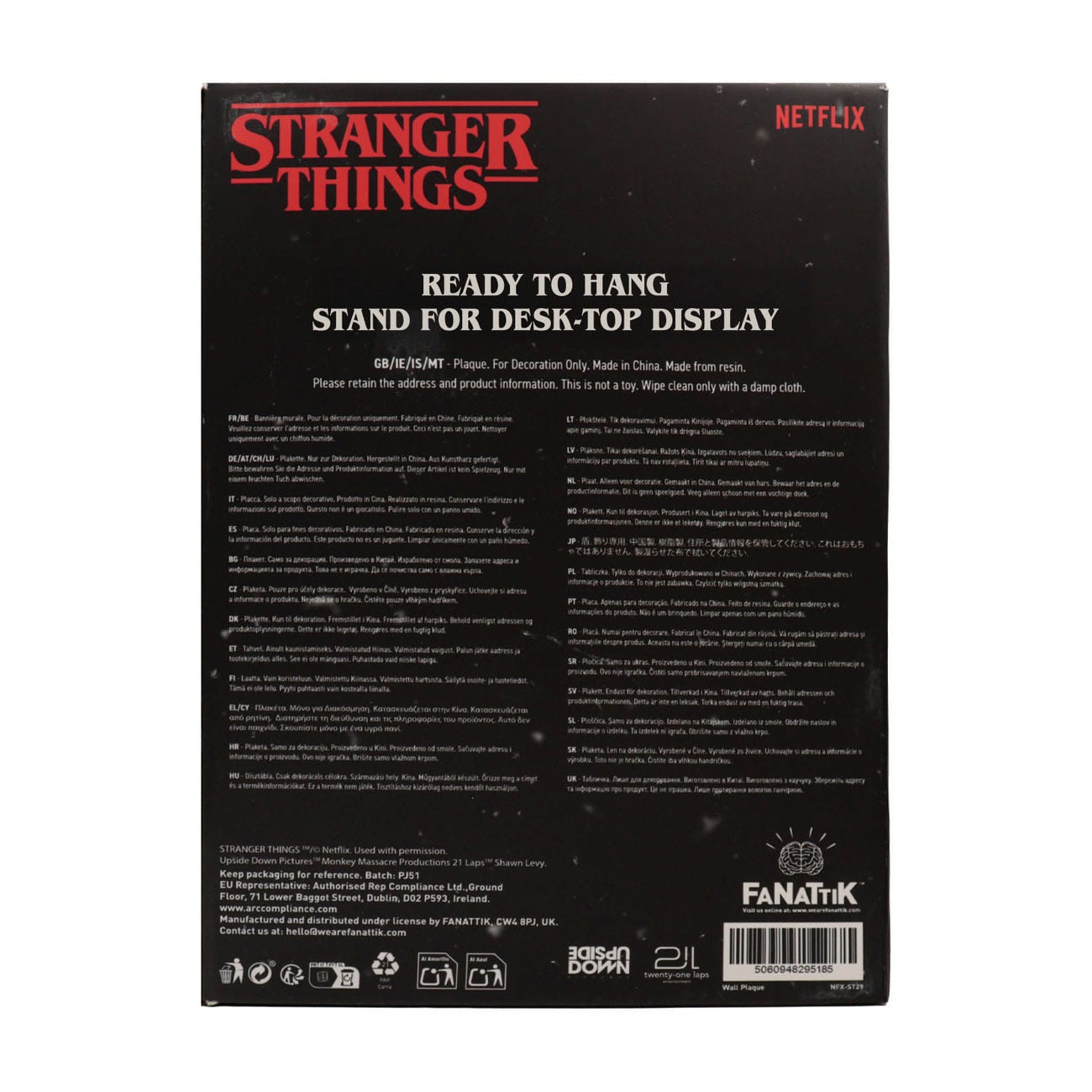 Productafbeelding Stranger Things Resin Bord Creel House Glas-in-loodraam