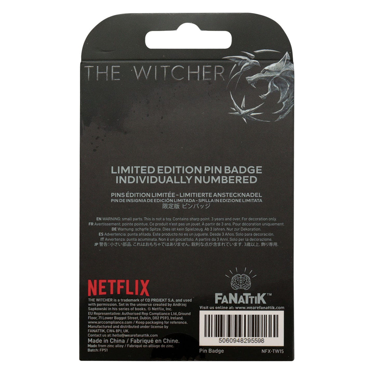 Productafbeelding The Witcher Pin Witcher-symbool Limited Edition