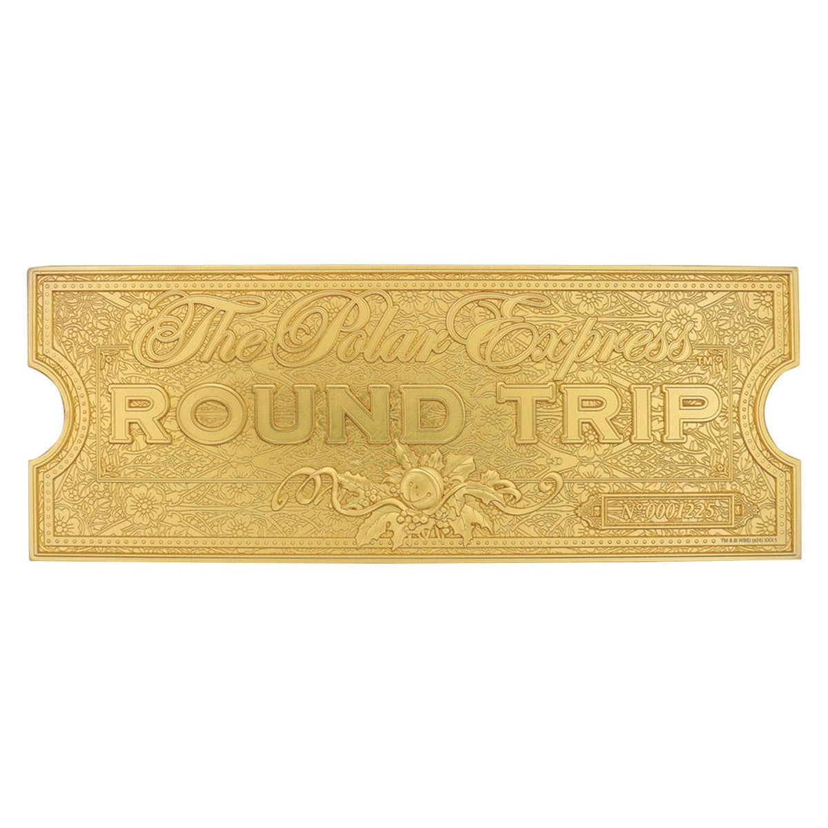 Productafbeelding The Polar Express Replica Treinkaartje 24k Verguld Limited Edition