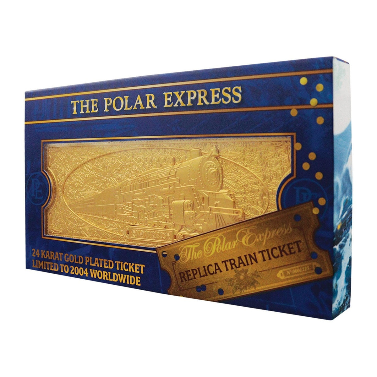 Productafbeelding The Polar Express Replica Treinkaartje 24k Verguld Limited Edition