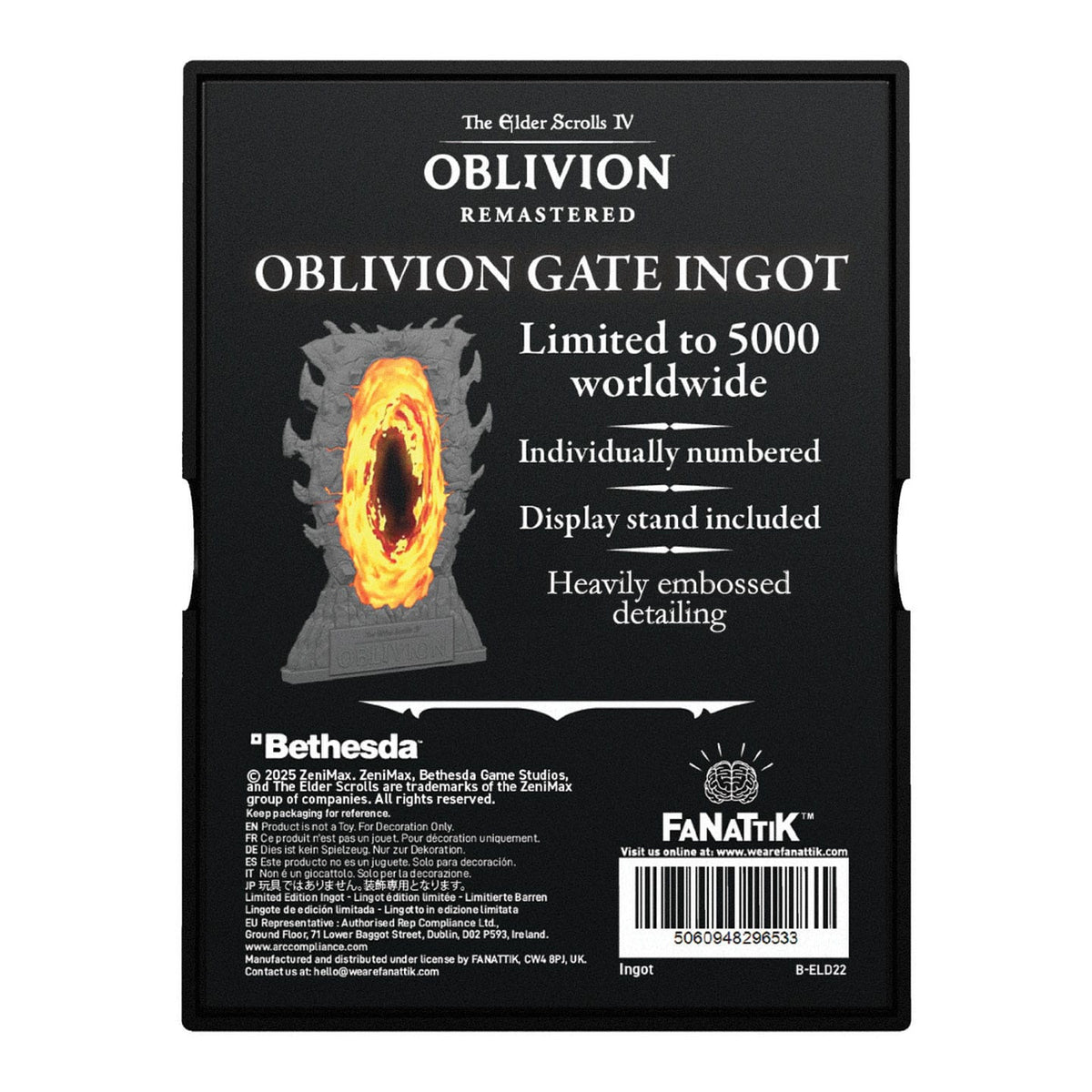Productafbeelding The Elder Scrolls IV: Oblivion Metalen Staaf Gates