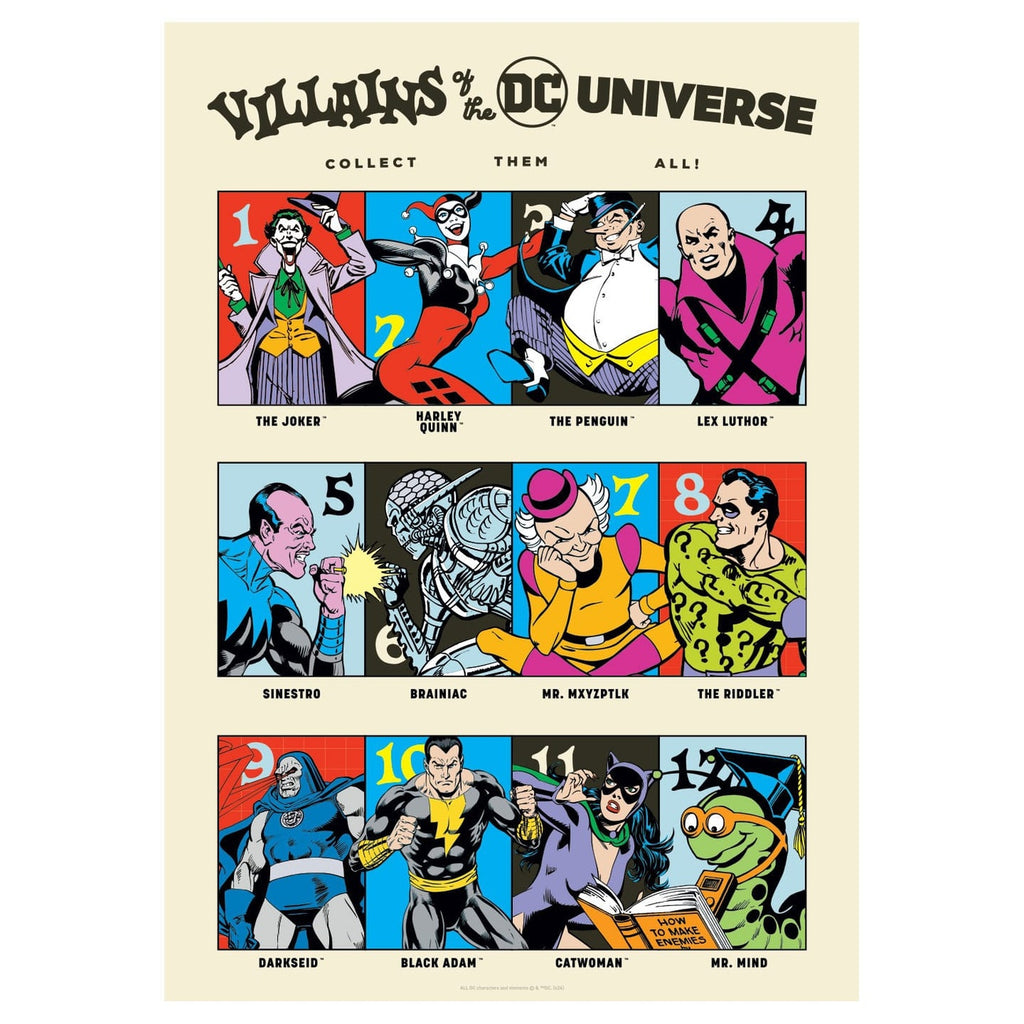 Productafbeelding DC Comics Kunstprint 90th Anniversary Villains Limited Edition 42 x 30 cm