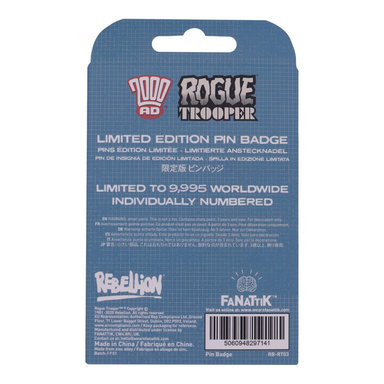 Productafbeelding 2000 AD Pin Rogue Trooper GI Limited Edition