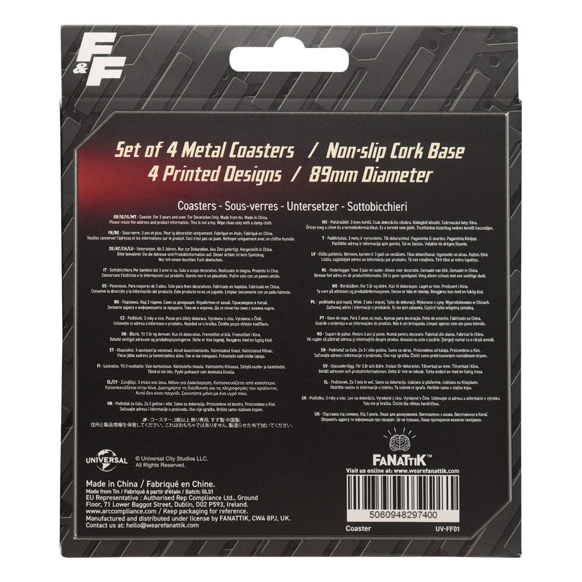 Product image Fast & Furious Coaster 4-Pack Vintage Style
