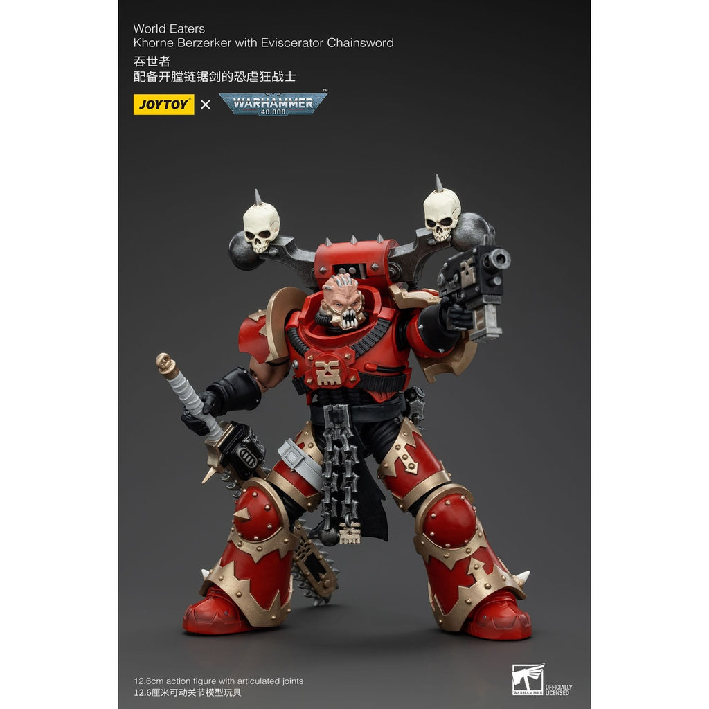 Productafbeelding Warhammer 40k Actiefiguur 1/18 World Eaters Khorne Berzerker with Eviscerator Chainsword 13 cm