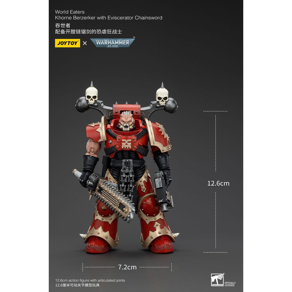 Productafbeelding Warhammer 40k Actiefiguur 1/18 World Eaters Khorne Berzerker with Eviscerator Chainsword 13 cm