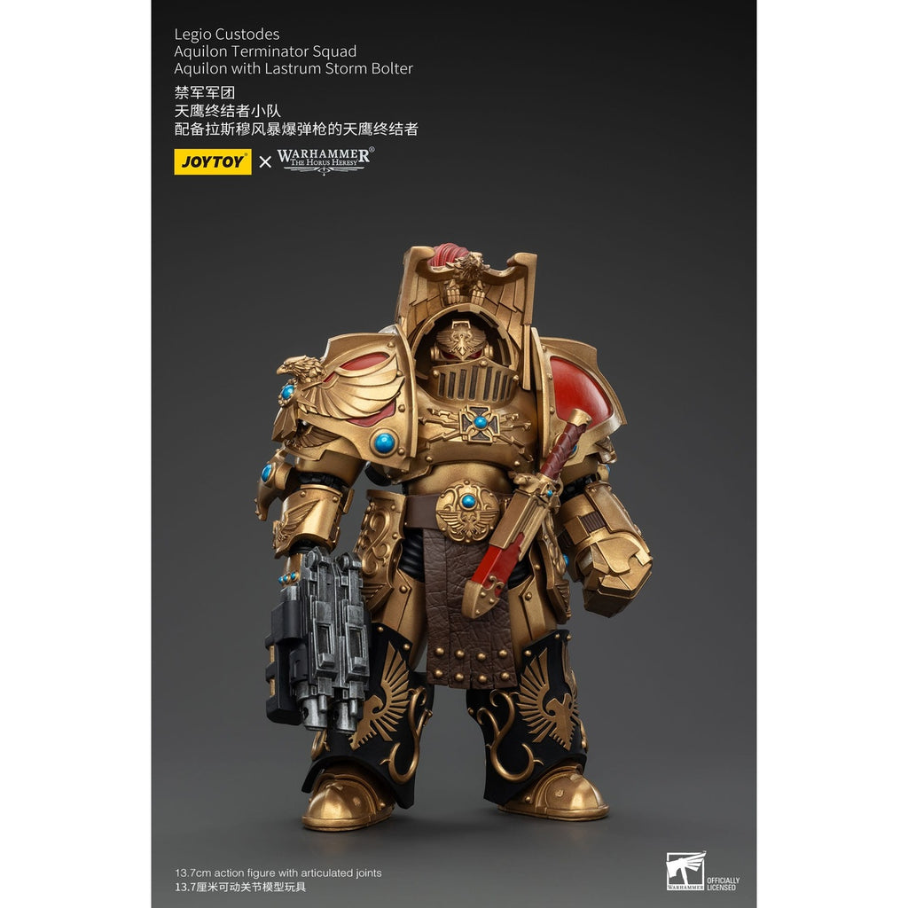 Productafbeelding Warhammer The Horus Heresy actiefiguur 1/18 Legio Custodes Aquilon Terminator Squad Aquilon met Lastrum Storm Bolter 14